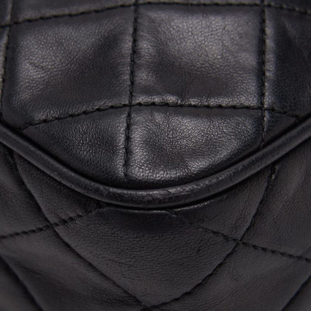 Chanel Matelasse Charm Chain Shoulder Bag Lambskin Black - Picture 7 of 9